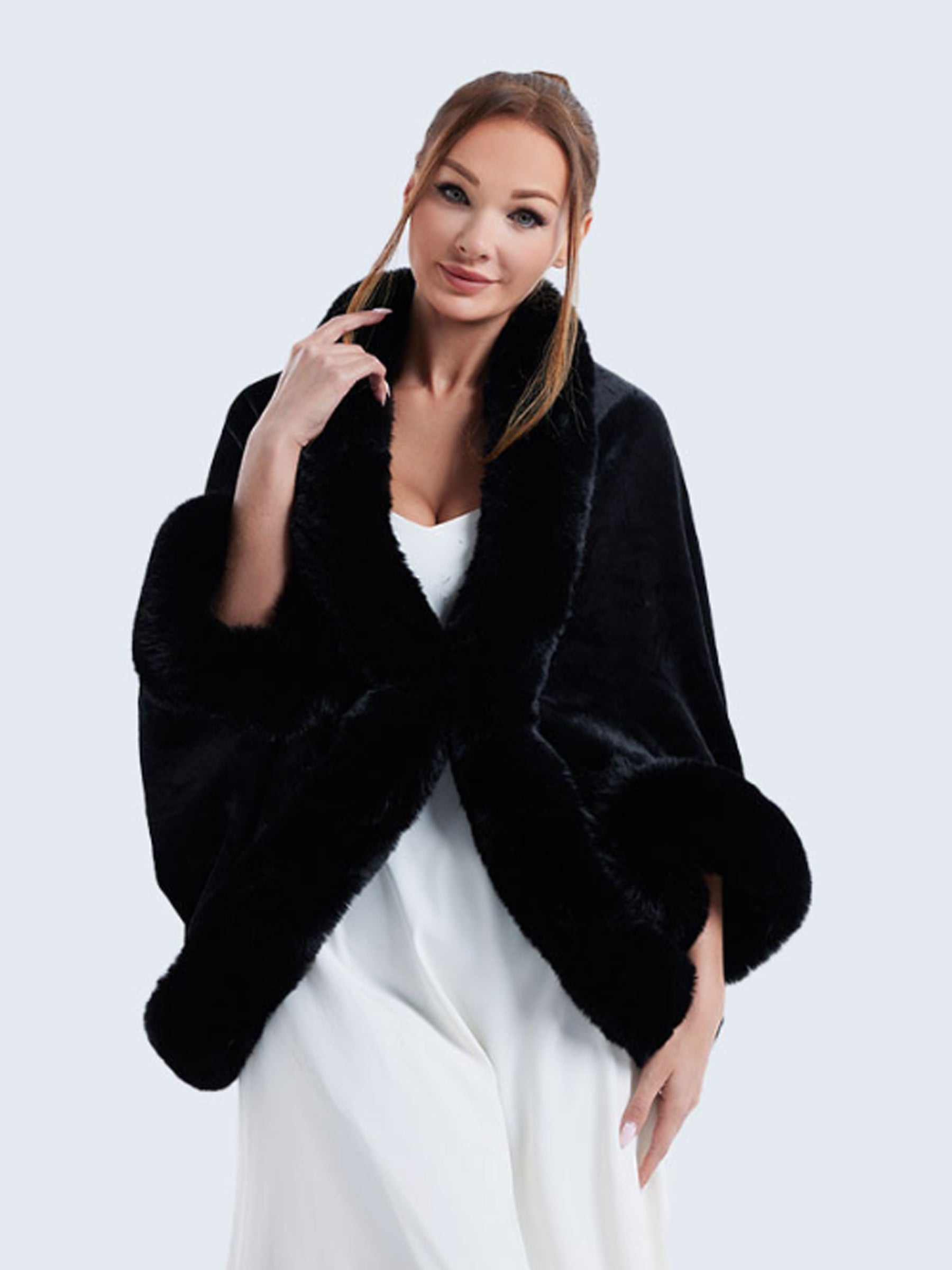 Faux Fur Shawl Wrap Stoles