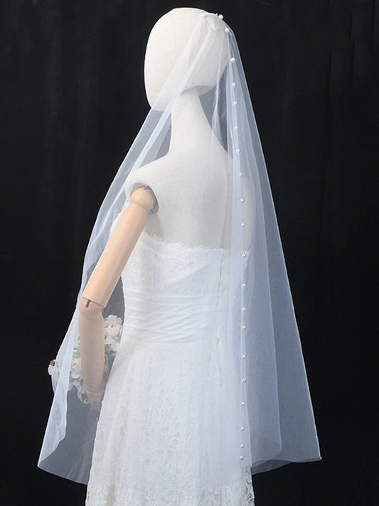 Floral Pearls Long Veil