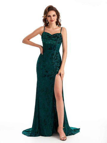 Luxry Mermaid Floral Velvet Dress