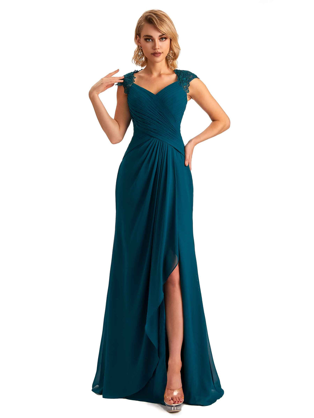 Dolai Side Slit Chiffon Dress