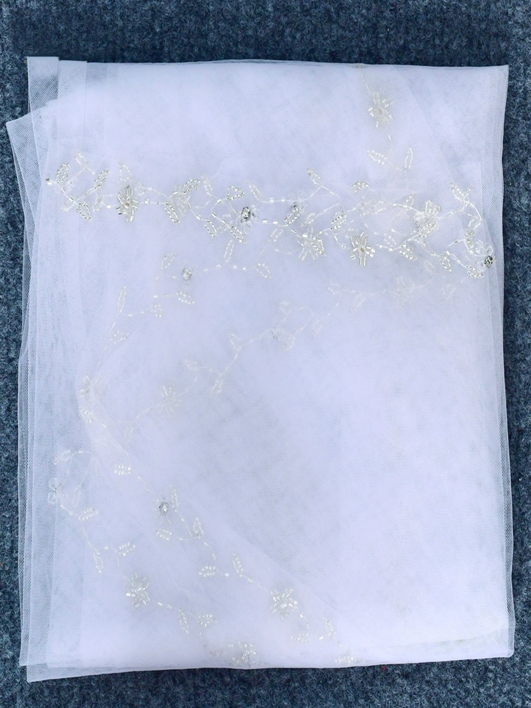 Floral Pearls Long Veil