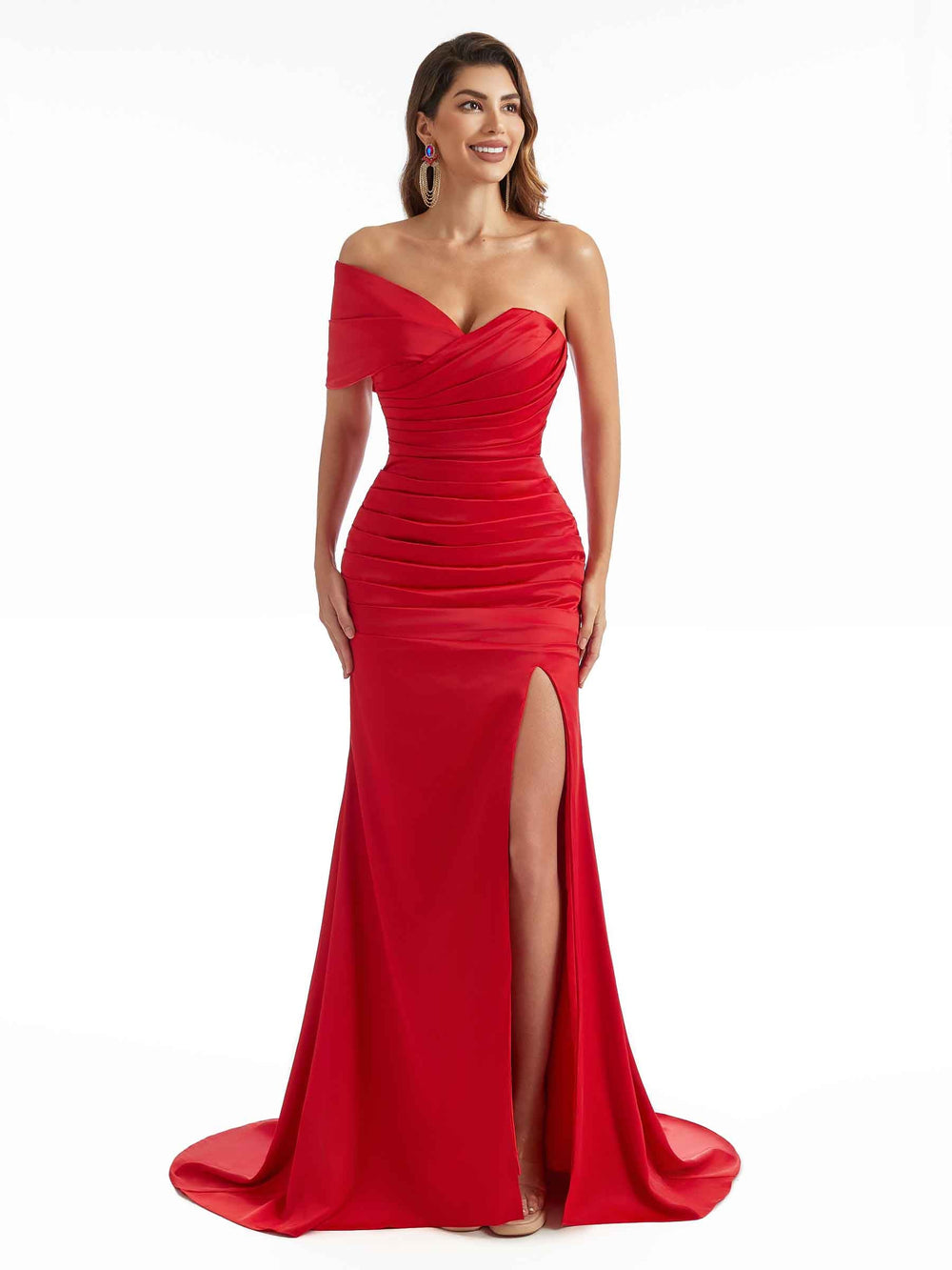 Amelie Black Tie Mermaid Satin Dress