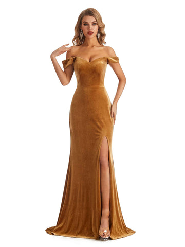 Rafael Off-the-Shoulder Velvet Dress