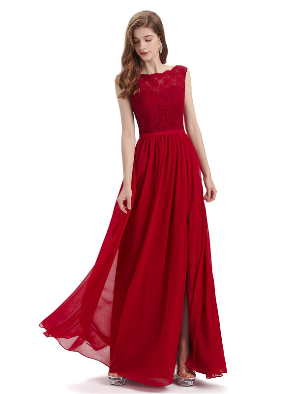 Victoria Floor-Length Chiffon Dress