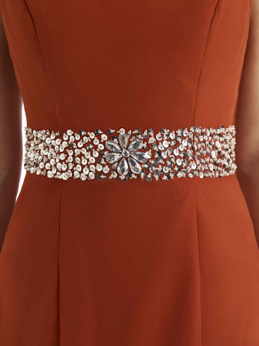 Knee Length Short Chiffon Dress