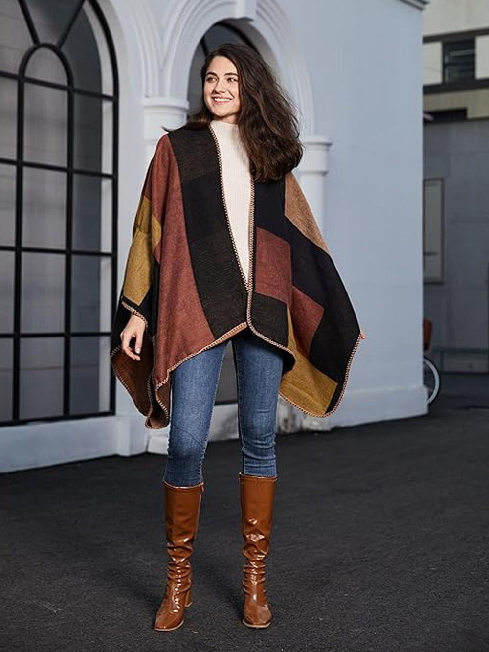 WPS Open Front Printed Shawl Wrap