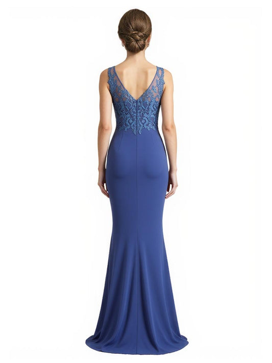 Boho Sleeveless Mermaid Chiffon Dress