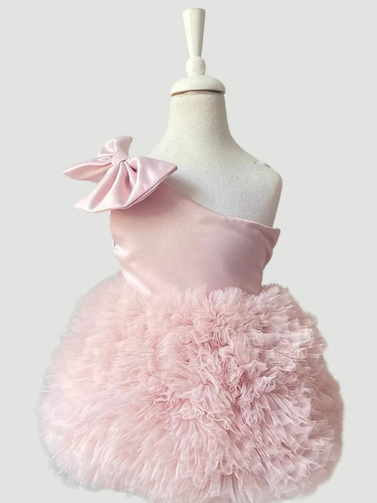 Vivian Bow Back Appliqued Dress