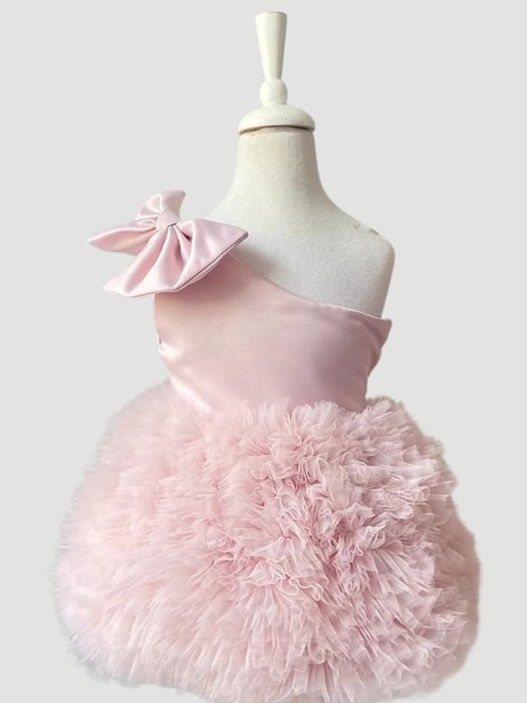 Vivian Bow Back Appliqued Dress