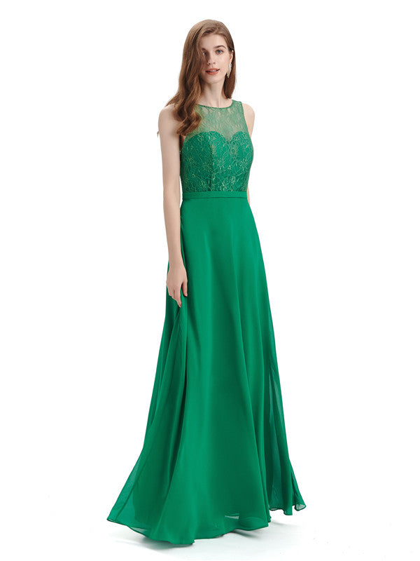 Heather Floor-Length Chiffon Dress