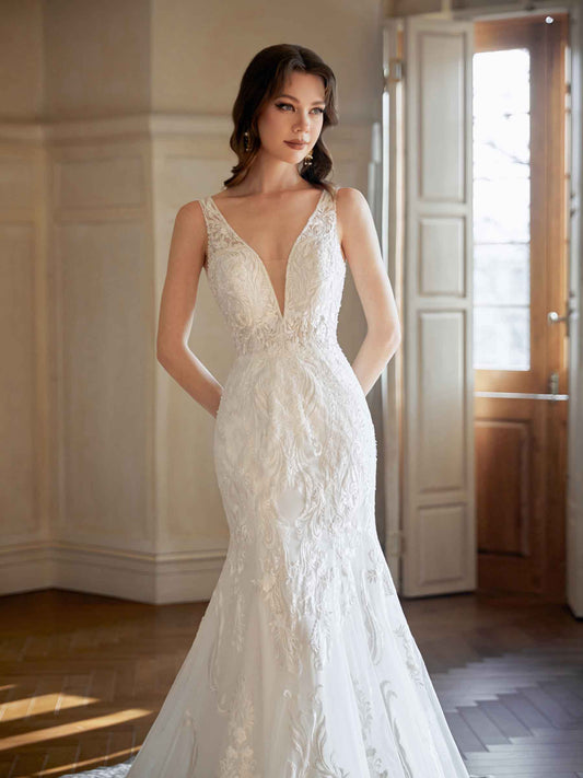 Haileah Open Back Lace Wedding Dresses