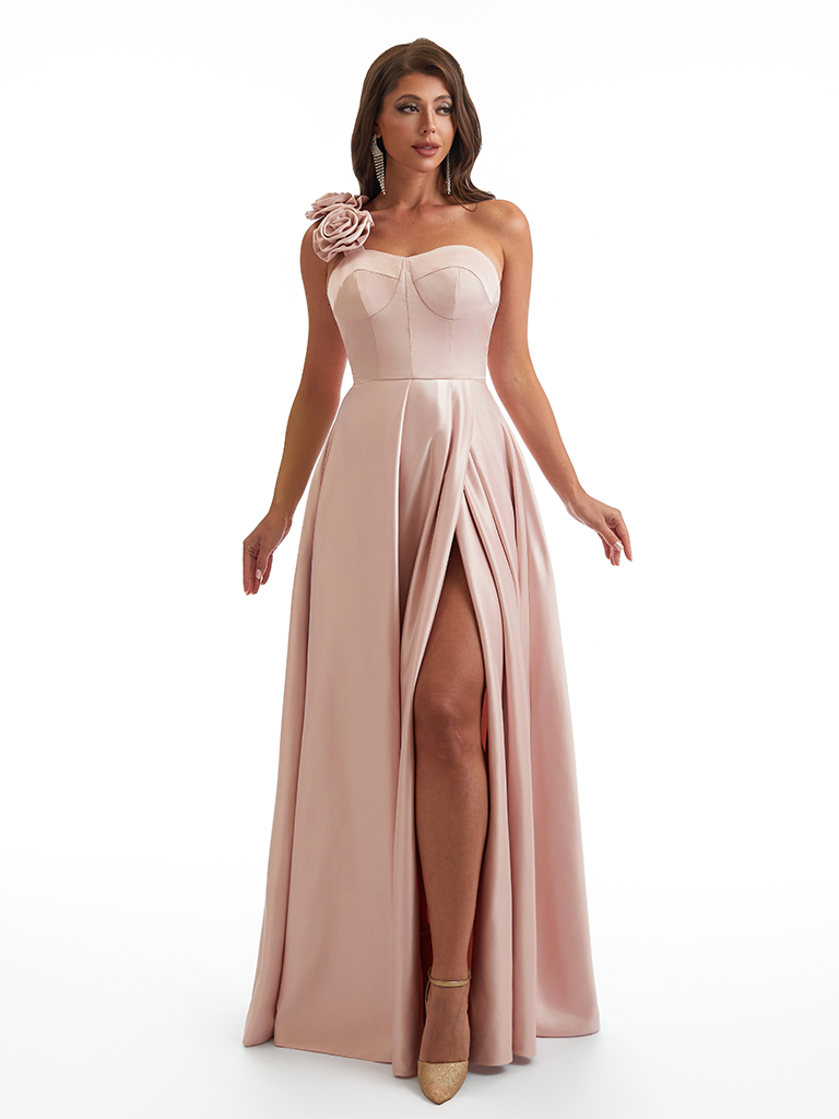 Saffron A-Line Satin Dress