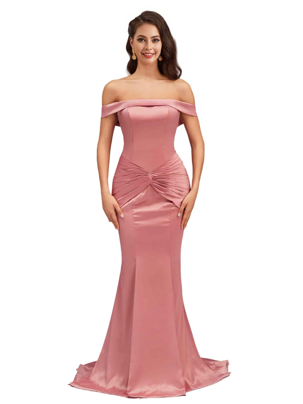 Melrose Off The Shoulder Mermaid Silky Dress