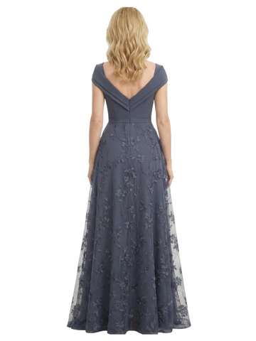 Cap Sleeves A-line Chiffon Dress