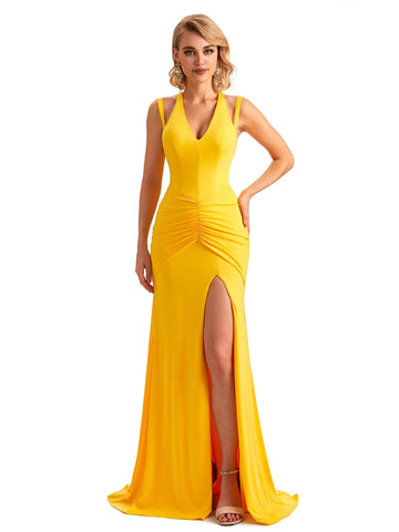 Canny V-neck Jersey Dress