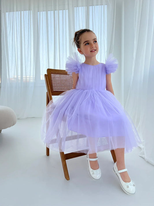 Tina Short Sleeve Appliqued Dress