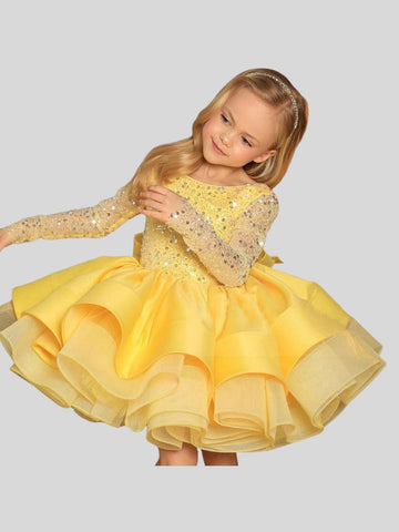 Sara A Line Sequins Dress