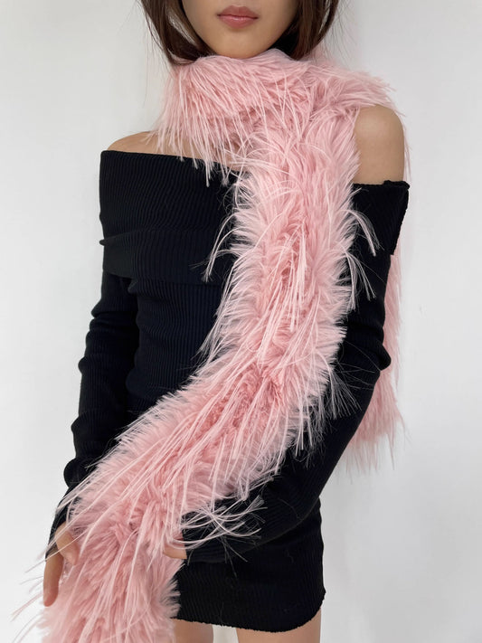 FFS Faux Fur Special Occasion Scarf Shawl