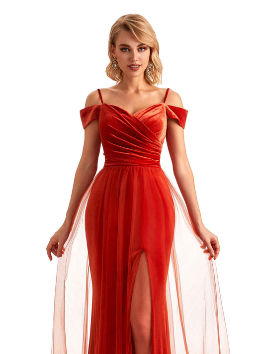 Cold Shoulder Velvet Dress