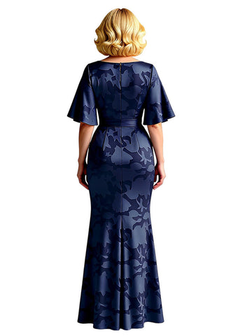 Bell Sleeves Mermaid Chiffon Dress