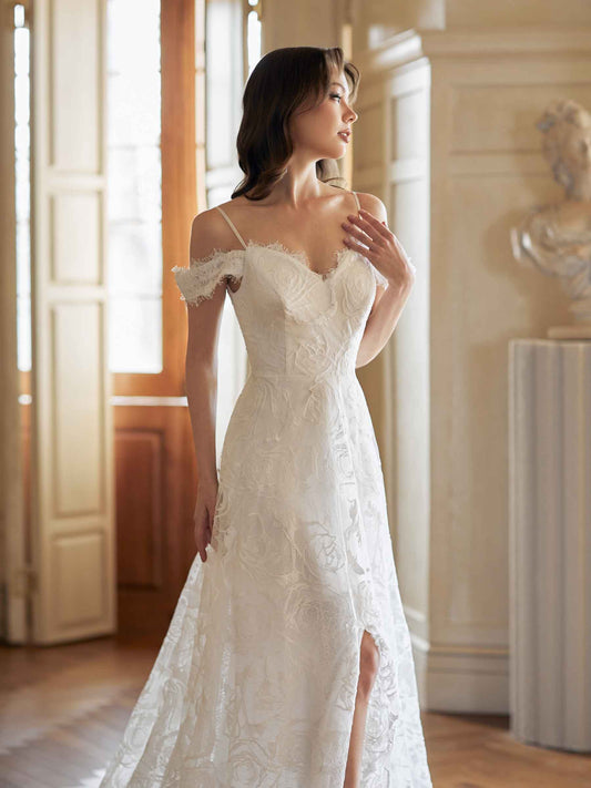 Liliian Side Split Lace Wedding Dresses