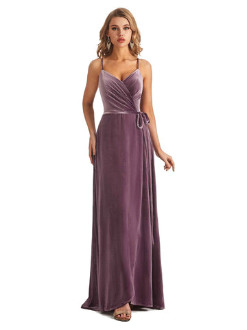 Ginna Black Tie A-line Velvet Dress