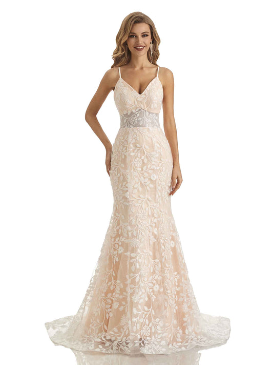 Phoeber Mermaid Applique Wedding Dresses