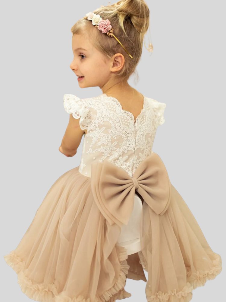 Linda Bow Tie Lace Dress