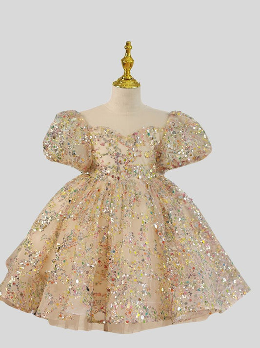 Hannah Short Sleeves Sequin Dress