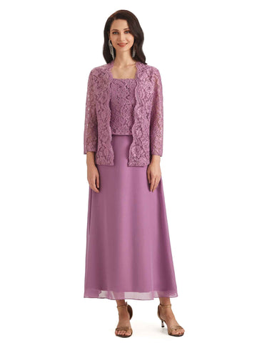 Vail Tea Length A-line Lace Dress