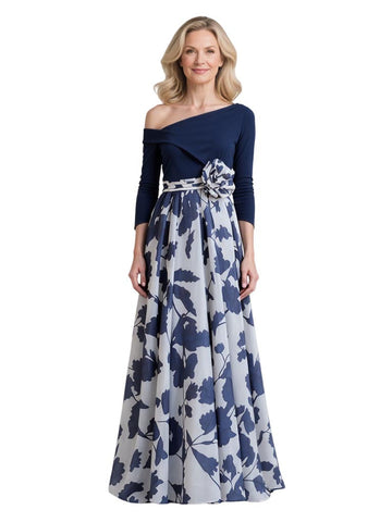 Tabitha Boho Asymmetrical Floor-Length Chiffon Dress