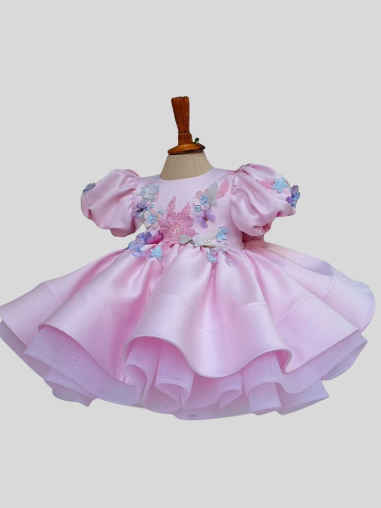 Aria Ruffle Satin Dress