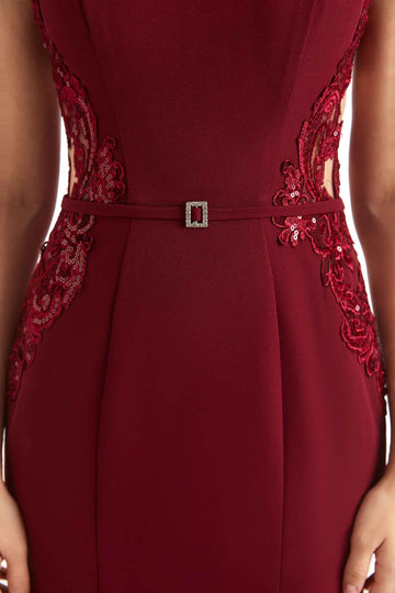 Mermaid Crepe Dress-Sky Blue