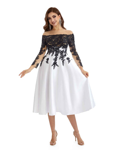 Dewisee Off The Shoulder Satin Dress