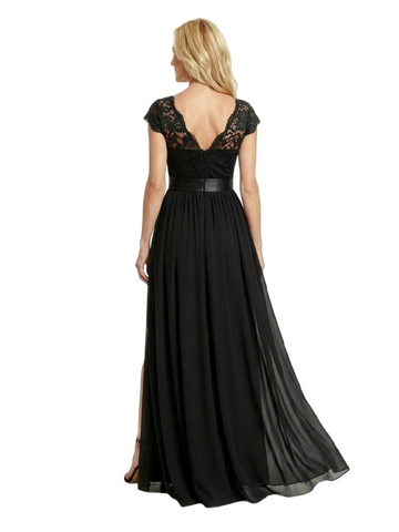 V-Neck A-line Chiffon Dress