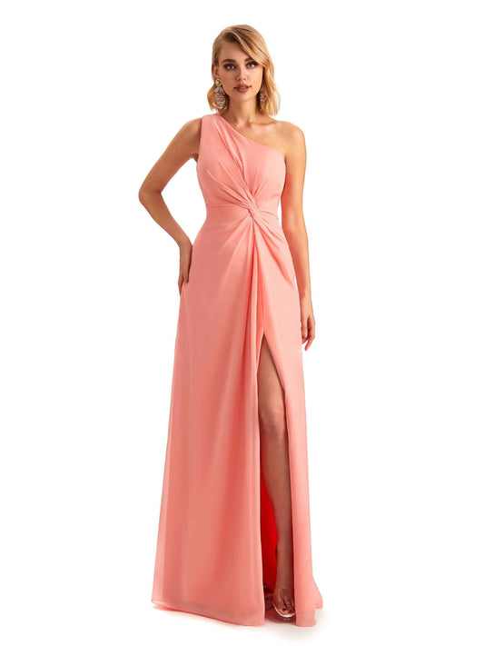 Xaime One Shoulder Chiffon Dress
