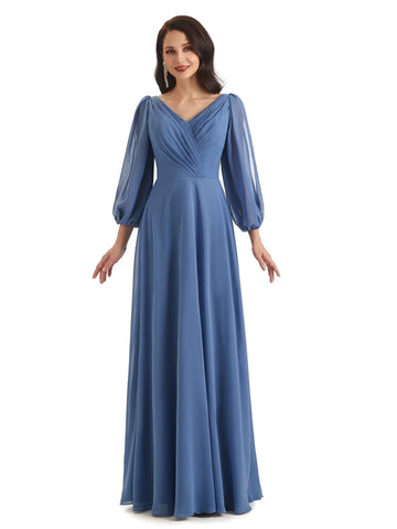 Yasmeen V-neck Chiffon Dress