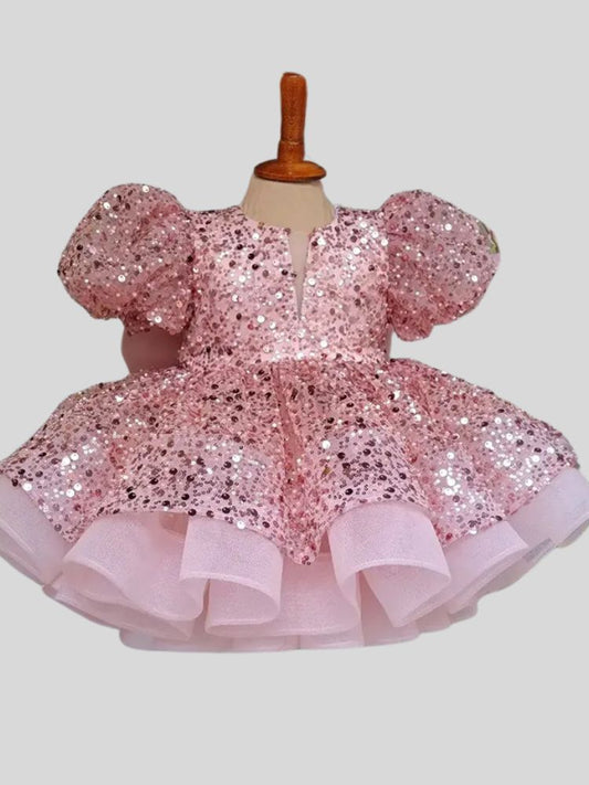 Lee Ruffled sequin Dress