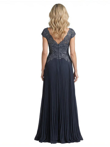Cap Sleeves A-line Lace Dress