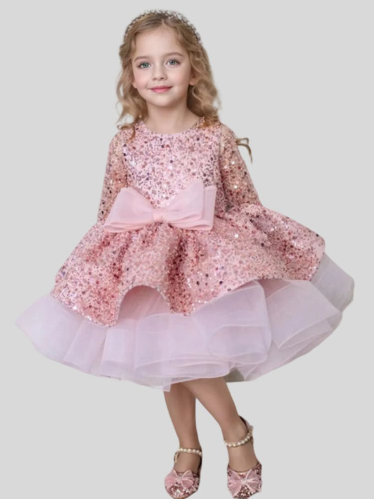 Dora Long Sleeves Applique Dress