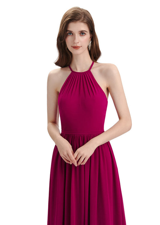Cross-back Chiffon Dress