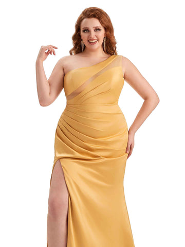 Plus Size Mermaid Satin Dress