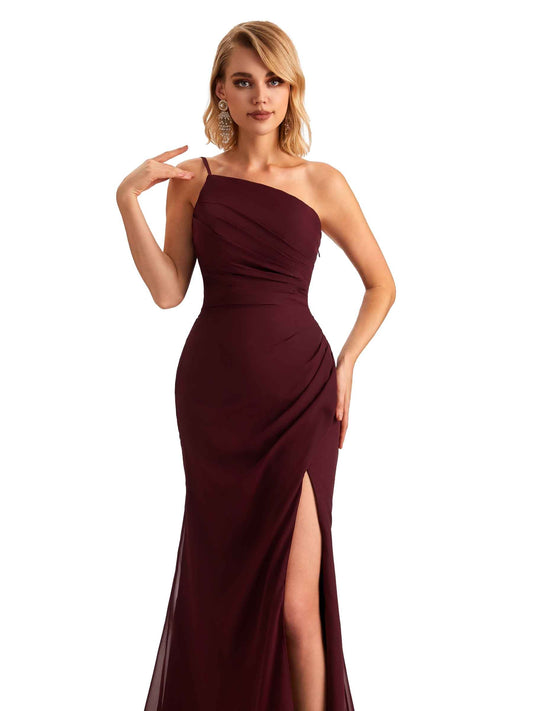 Mermaid Chiffon Dress-Steel Grey