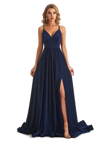 Jolin Side Slit Jersey Dress