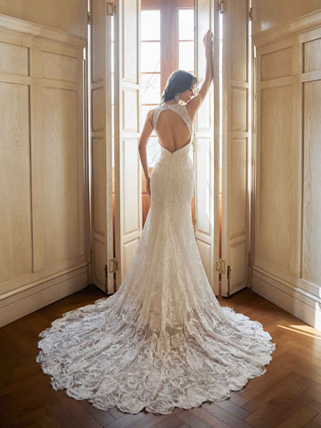 Lydian Halter Lace Wedding Dresses