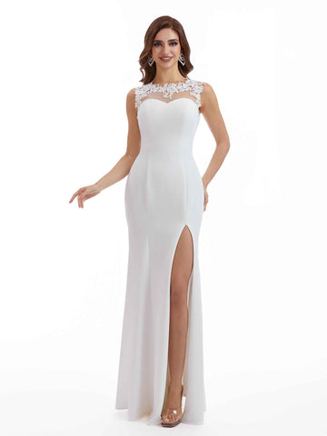 Mermaid Crepe Dress-Mauve
