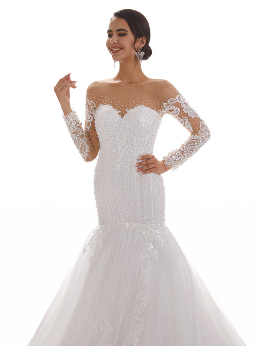Amora Long Sleeves Lace Wedding Dresses