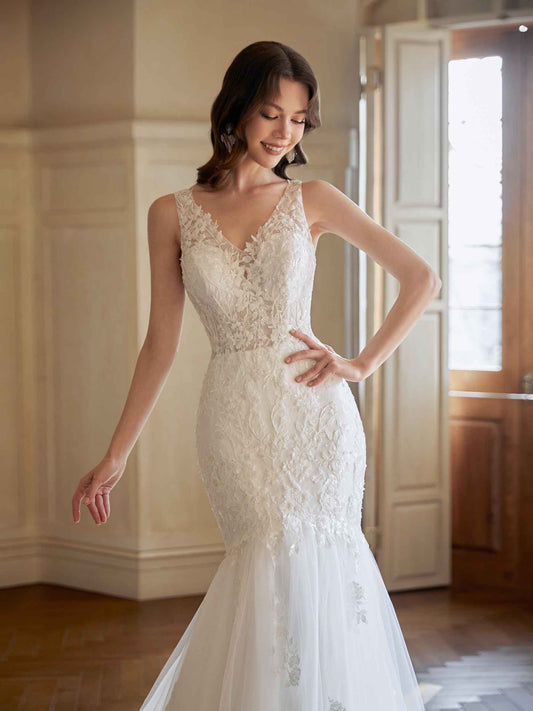 Yardley V-Neck Lace Wedding Dresses
