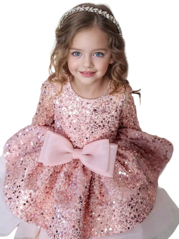 Dora Long Sleeves Applique Dress