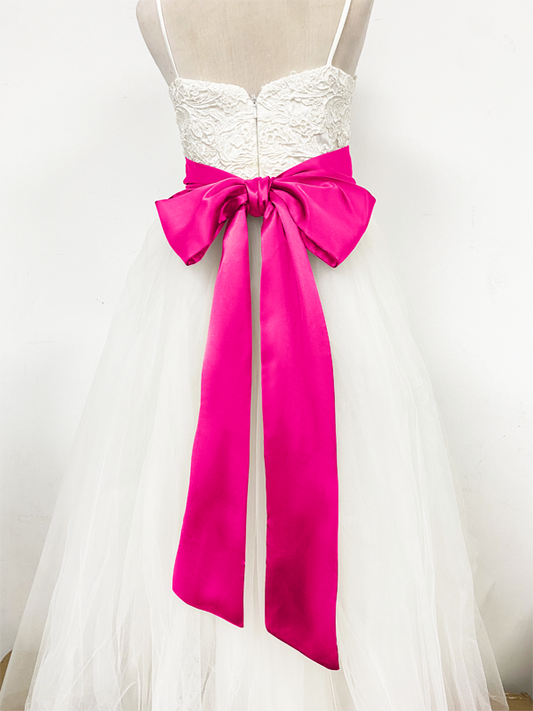 Girls Satin Tie Back Belt